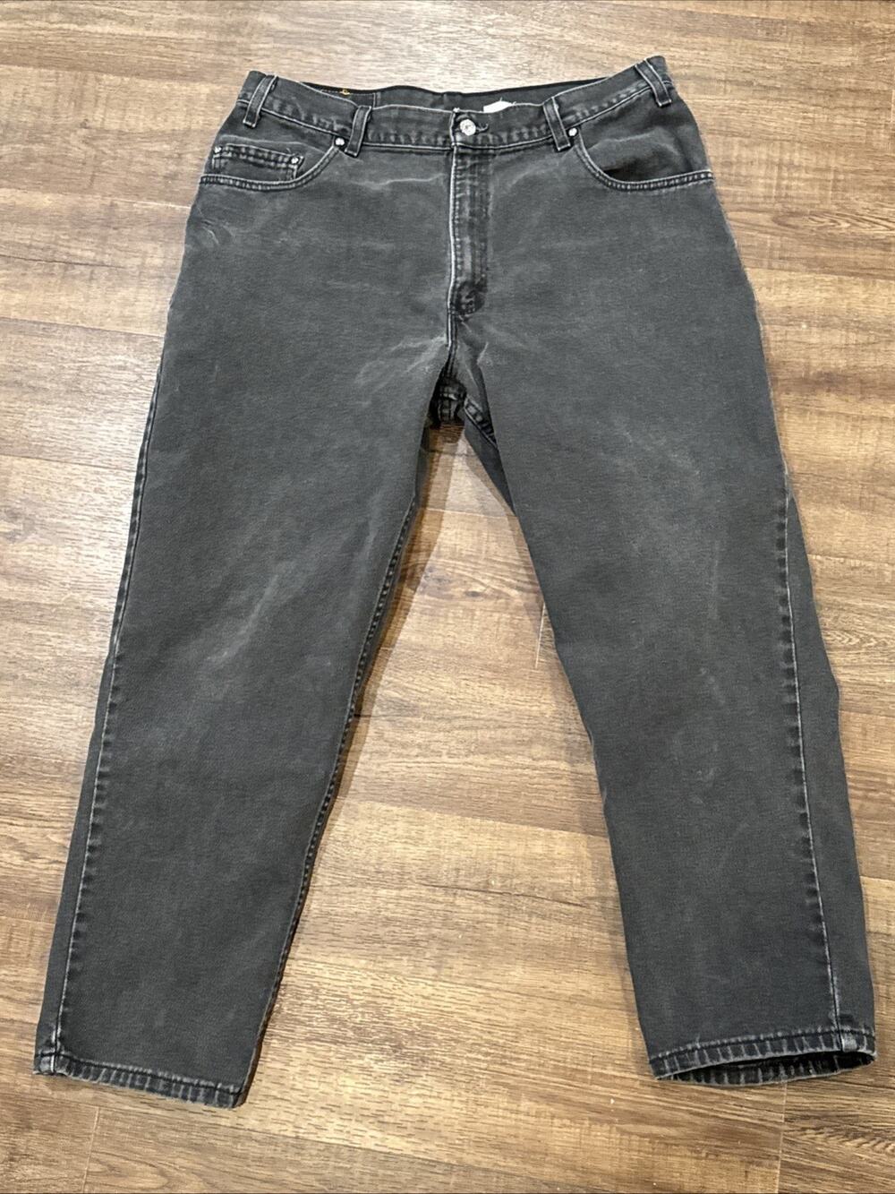 Vtg 90s Levis 545-0260 Men jeans Black (38x29) loose fit Orange Tag Made In USA
